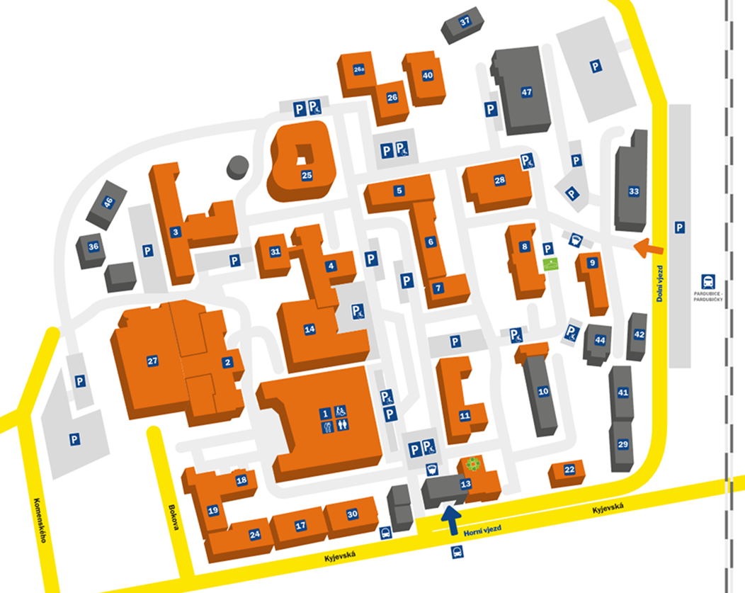 Mapa areálu