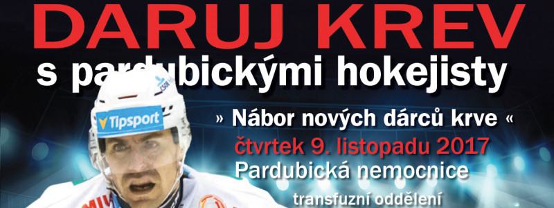 Hokejové Dynamo podpoří nábor dárců krve v Pardubické nemocnici
